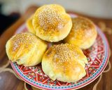 عکس مرحله 10 از دستور نان همبرگر (یا صبحانه)با خمیر ترش 🥯
