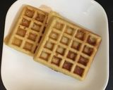 A picture of step 4 of Eggless waffle.