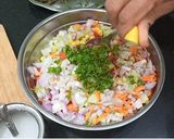 A picture of step 4 of Whole moong salad.