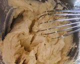 A picture of step 3 of Basbousa (semolina cake).