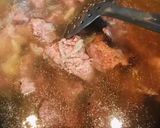 A picture of step 1 of Beef pulao.