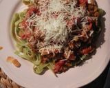 Foto del paso 4 de la receta: Tagliatella de espinaca a la boloñesa