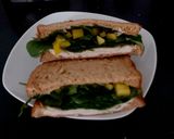 A picture of step 4 of My Sliced Chicken with Spinach and Yellow Sweet Pepper Sandwich.