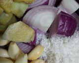 A picture of step 2 of Paneer akbari.