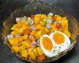 Hình bước làm 3 của món Eatclean- Salad Trái Cây Nhiệt Đới Sốt Dầu Giấm