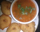 A picture of step 10 of Medu vada sambar.