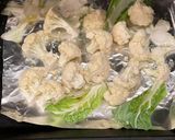 A picture of step 1 of Roasted Cauliflower & Tahini sauce.