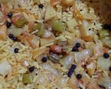 A picture of step 5 of Curd pulav.