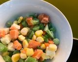 Hình bước làm 4 của món Cháo nghệ rau củ