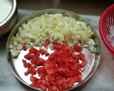 A picture of step 3 of Dahi puri chat.
