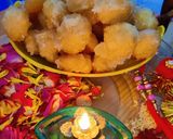 A picture of step 4 of Sweet punugulu (Urad dal sweet balls).