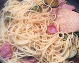 รูปขั้นตอนการทำที่ 6 ของ สปาเก็ตตี้เบคอนและมะเขือม่วง なすとベーコンのスパゲッティ