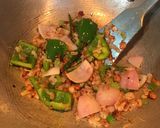 A picture of step 6 of Dry Soya Chilli.