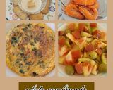 Foto del paso 4 de la receta: Tortilla de acelgas con guarnición de despensa y presentada con plato combinado