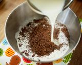 A picture of step 3 of Mini Rich Chocolate Cakes | use 12 cup muffin pan.