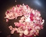 A picture of step 3 of Cassava masala.
