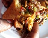 A picture of step 12 of Plantain stuffed cones.