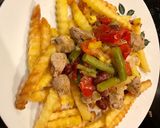 Vegyes zöldséges szűzpecsenye hipergyorsan 🥔🥗🥩🍺🍽 recept fázis 5 fotója