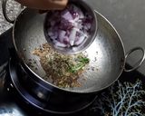 A picture of step 3 of Gathiya-tomato curry|moti sev -tamatar ki sabji.