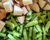 A picture of step 1 of Cluster Beans Fry.