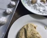 A picture of step 2 of Ghraybeh with Date Tahini.