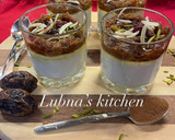 A picture of step 4 of Semolina pudding with date and tahini puree:.