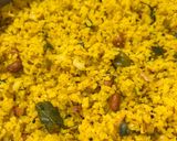 A picture of step 2 of Thecha Poha.