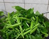 Foto langkah ke 4 dari resep Tumis Kangkung Tempe Saus Tiram.