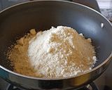 A picture of step 1 of Kaju Katli (Cashew Fudge).