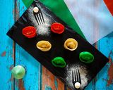 A picture of step 8 of Tricolor Chicken Momos.