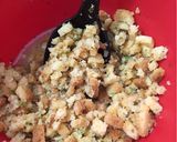 A picture of step 2 of Pork chop stuffing.