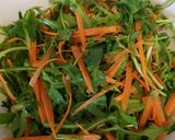 Hình bước làm 1 của món Salad Ức Gà Rucola