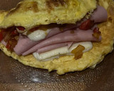 Foto del paso 4 de la receta: Omelette de jamón y morrón