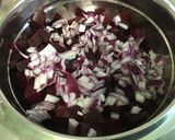 Une image de l'étape 4 de Salade surprise multicolore marinée au jambon cru.