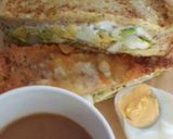 รูปขั้นตอนการทำที่ 4 ของ Boiled egg Avocado Frenchtoast Sandwich