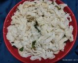 A picture of step 7 of Rice Fettuccine Pasta in Alfredo sauce.
