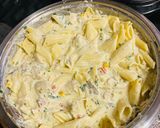 A picture of step 4 of Chicken pasta.