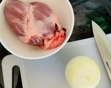 Hình bước làm 1 của món Tim heo xào hành tây