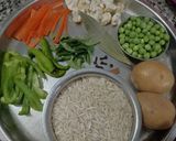 A picture of step 1 of Vegetable Pulao Restaurant Style.
