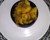 A picture of step 6 of Batata ni sukhi bhaji goan style.