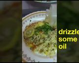 A picture of step 7 of Fried rice with spinach and pineapple.