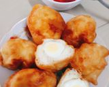 Hình bước làm 3 của món Bánh mì bọc trứng cút chiên giòn
