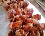 A picture of step 3 of "Kid Friendly" Rumaki (no chicken livers).