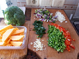 Ensalada de pollo y verduras