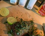 A picture of step 1 of Fresh Tuna (Steak) with Cilantro.