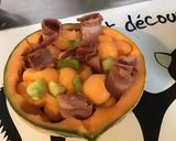 Une image de l'étape 7 de Paniers de melon à la pancetta Corse grillée et tomate Tiverta.