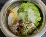 A picture of step 3 of Protein Rich Panki With Seasonal Tuver Dana & Green Garlic Cubes -- A Forgotten Recipe of Grandma.