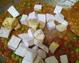 A picture of step 5 of Matar tofu.