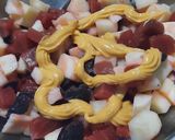 Foto del paso 3 de la receta: Para días de calor, palmitos, remolacha y olivas negras con salsa golf