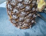A picture of step 1 of Pineapple Pinacolada.